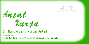 antal kurja business card